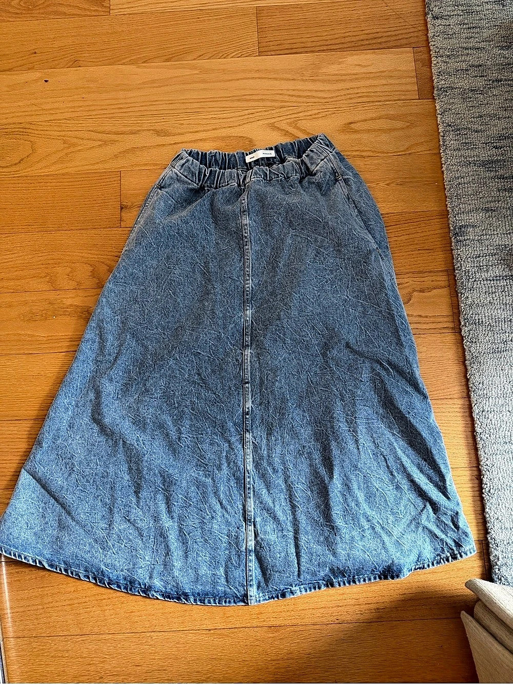 Agolde Maxi Denim Skirt Denim Maxi Skirt in Blue Like New